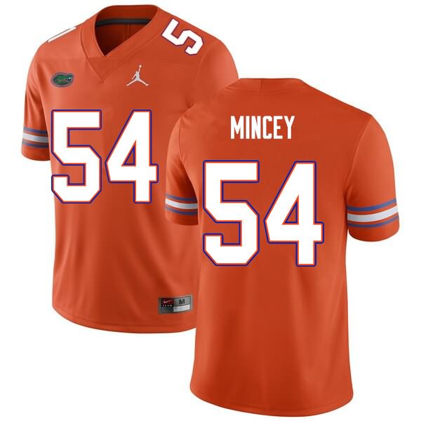 NCAA Florida Gators Gerald Mincey Men's #54 Nike Orange Stitched Authentic College Football Jersey UVV8864GR